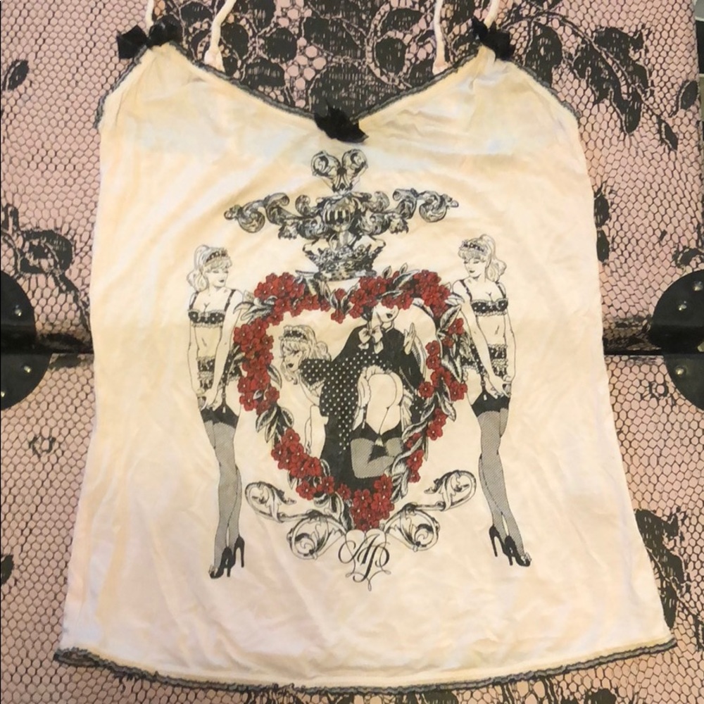 Rare Agent Provicateur tank top m naughty vintage!
